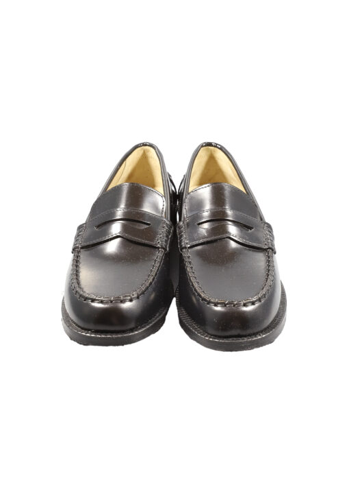 Original Italienische Cityschuhe Schwarz Leder Damen B636 – Bild 4