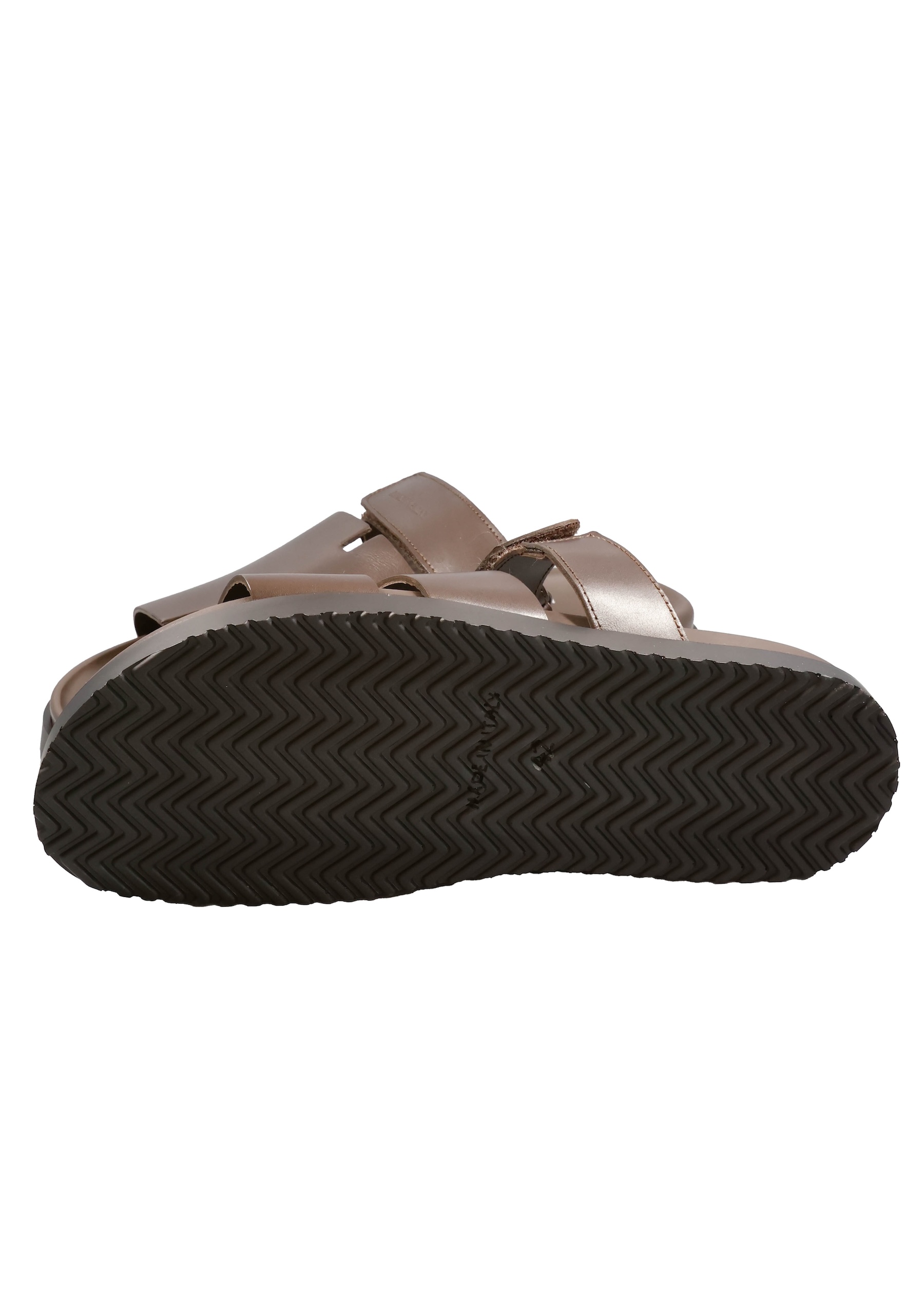 Original Italienische Sandalen Braun Leder Herren A673 – Bild 5