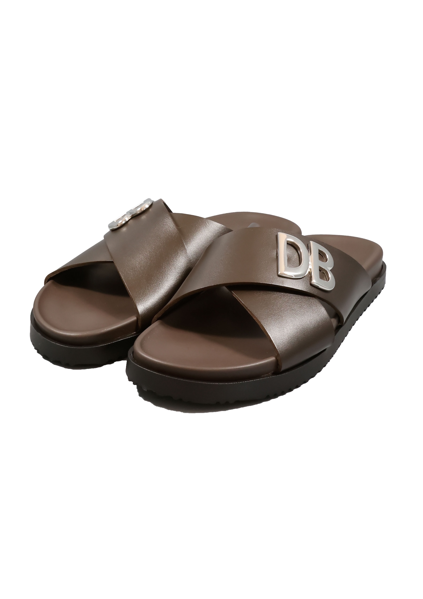 Original Italienische Sandalen Braun Leder Herren A 677 – Bild 5