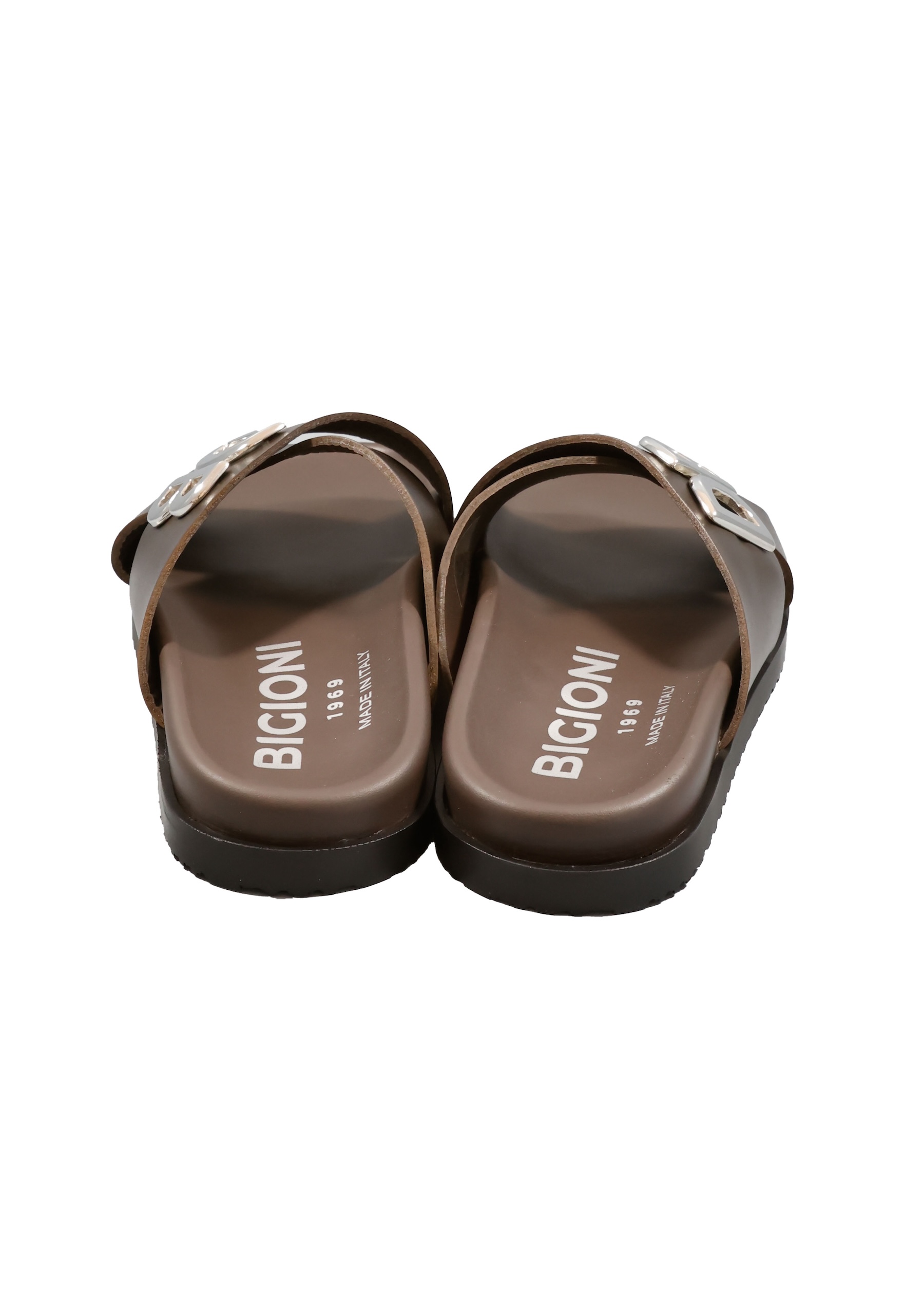 Original Italienische Sandalen Braun Leder Herren A 677 – Bild 3