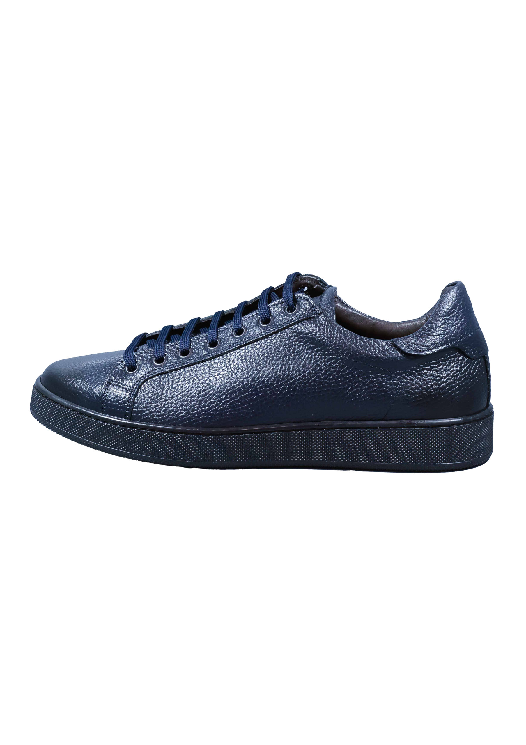 Original Italienische Sneakers Blau Leder Herren A701