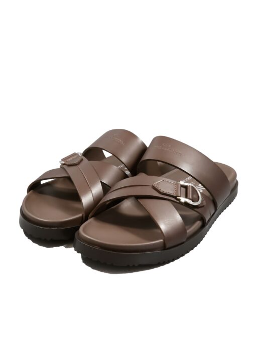 Alternative view of Original Italienische Sandalen Braun Leder Herren A 678
