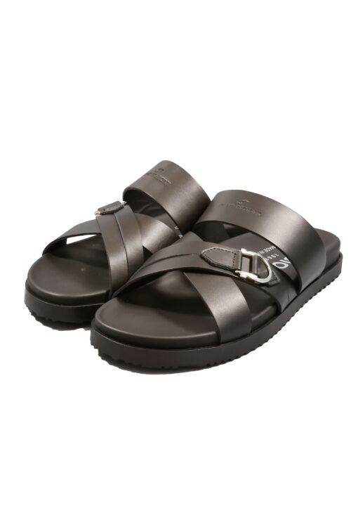 Alternative view of Original Italienische Sandalen Schwarz Leder Herren A 674
