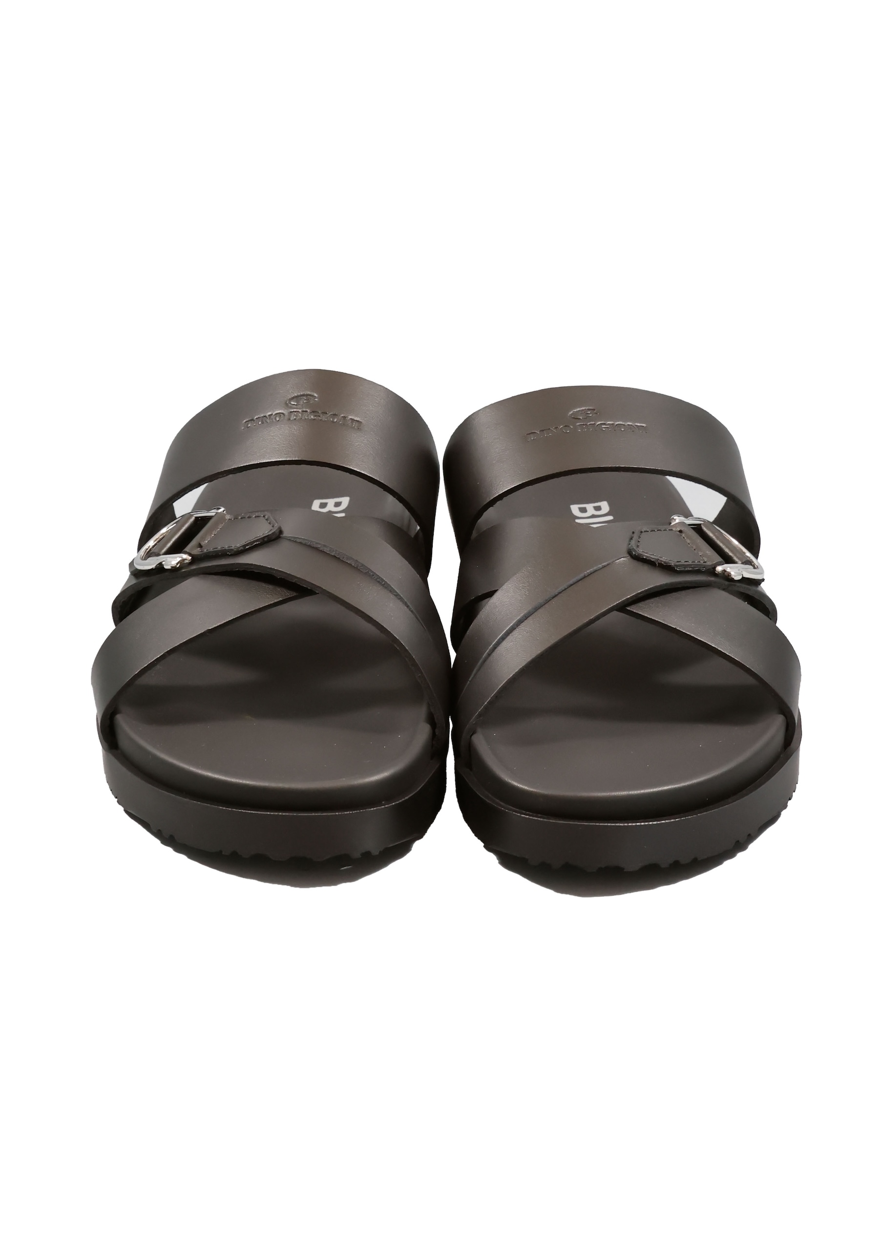Original Italienische Sandalen Schwarz Leder Herren A 674 – Bild 4