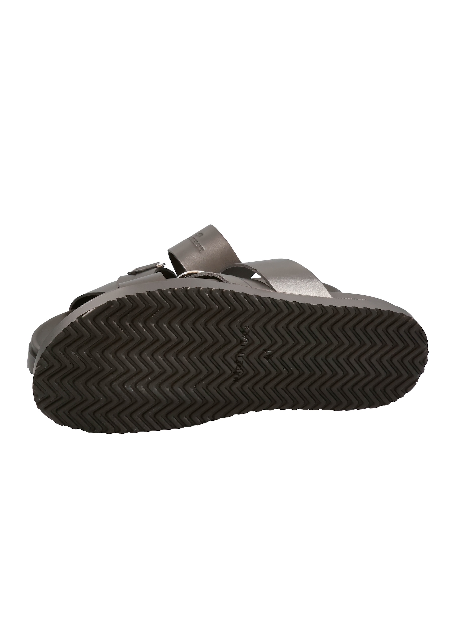 Original Italienische Sandalen Schwarz Leder Herren A 674 – Bild 5