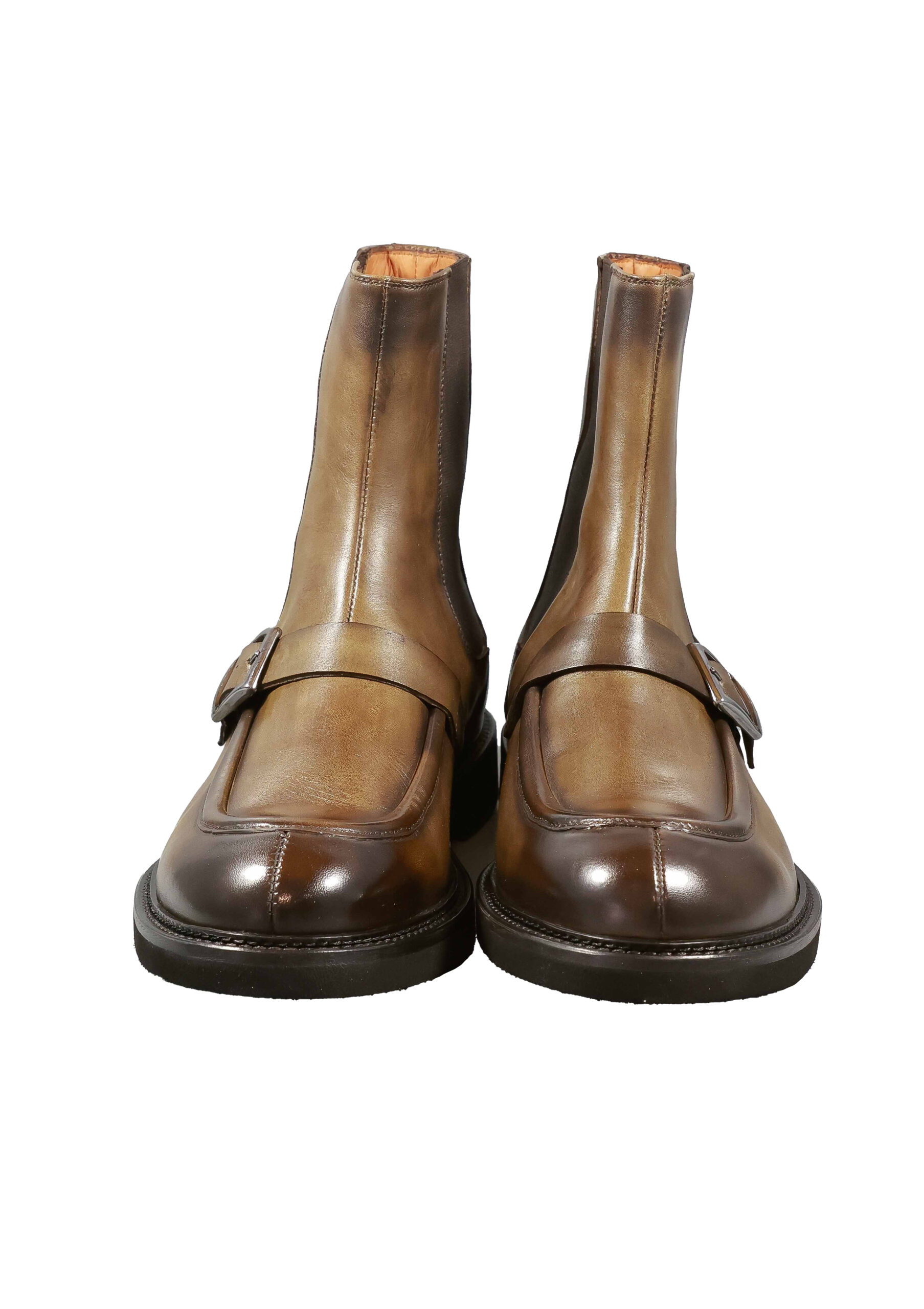 Alternative view of Original Italienische Stiefeletten Braun Leder Herren A716