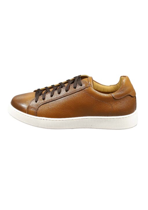 Original Italienische Sneakers Braun Leder Herren A662
