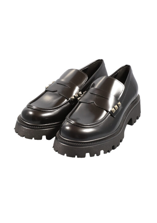 Alternative view of Original Italienische Cityschuhe Schwarz Leder Damen B632