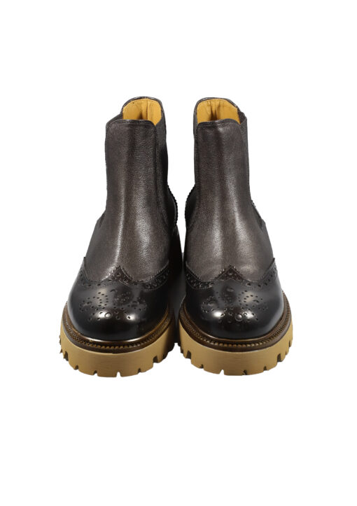 Alternative view of Original Italienische Stiefeletten Schwarz Leder Damen B618