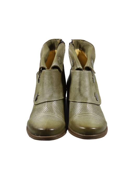 Alternative view of Original Italienische Stiefeletten Grün Leder Damen B612