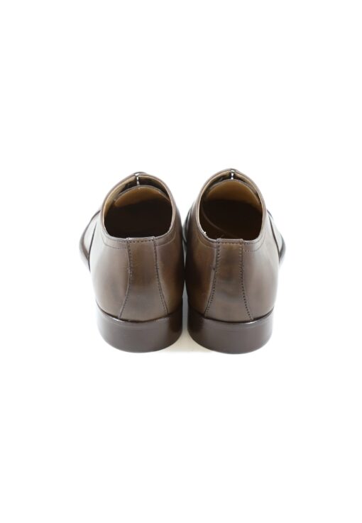 Original italienische Anzugsschuhe Dunkelbraun Leder Herren SH45 - Image 4
