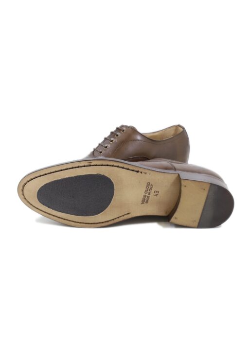 Original italienische Anzugsschuhe Dunkelbraun Leder Herren SH45 - Image 5