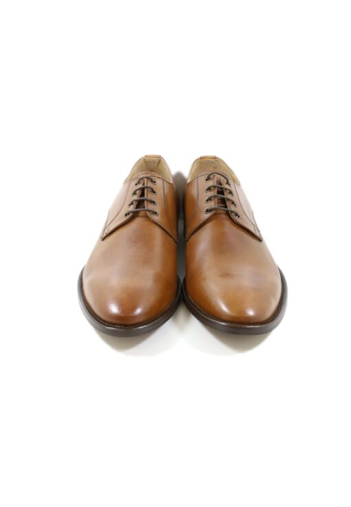 Original italienische Anzugsschuhe Hellbraun Leder Herren SH44 - Image 3