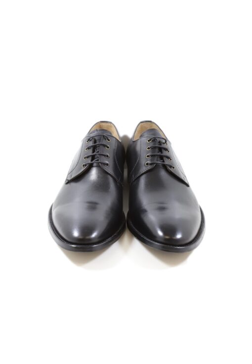 Original italienische Anzugsschuhe Schwarz Leder Herren SH43 - Image 3
