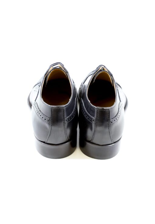 Original italienische Anzugsschuhe Schwarz Leder Herren SH89 - Image 4